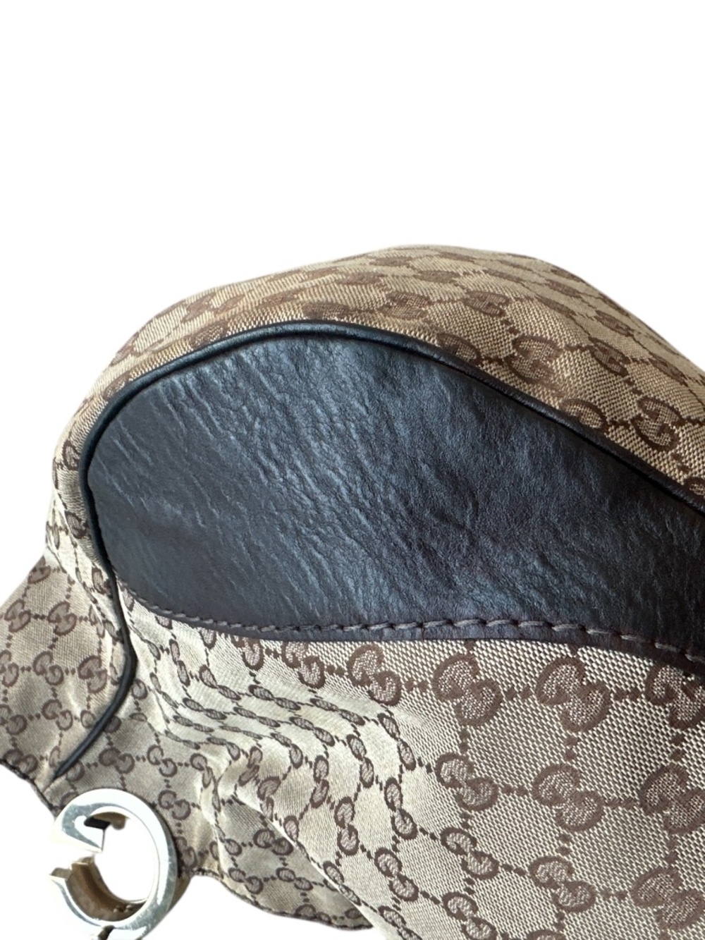 Authentic Gucci GG Monogram Dark Brown and Beige Charlotte Tote Bag - Picture 10 of 14